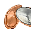 Copper Hammered Moon Thali Tray with Plate