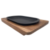 Large Serving Sizzler with Sheesham Base 25cm x 15cm