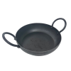 Round Black Iron Shallow Jalebi Karahi 6.75" / 17cm