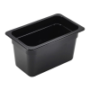 Gastronorm Pan Black Polycarbonate 1/4 150mm Deep