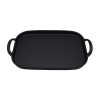 Melamine Black Serving Tray with 2 Handles 40.5cm