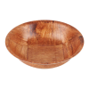 Woven Wood Round Salad Bowl 12"