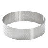 Stainless Steel Straight Perforated Tart Ring 12.5 x 3.5cm