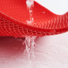 Red Non Slip PVC Drainage Floor Mat For Wet Area S-Shaped, 120cm Wide (per meter)