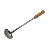 Stainless Steel Angled Ladle with Wooden Handle No4