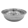 Stainless Steel Hammered Double Wall Oval Serving Dish 21cm