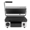 Hallco MEMT16001XNS Single Panini Grill 1.8kW Ribbed top and smooth bottom Non Stick Plates