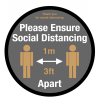 400mm Diameter Please ensure of social distancing floor graphic