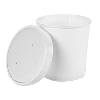 White Paper Soup Cup and Lid 340ml/12oz (Pack 25)