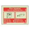 Fire Blanket Sign 150 x 105mm Rigid PVC Photoluminescent