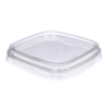 Clear PET Square Deli Container Lid, Fits 128186, 128187 and 128188 (Pack 50)