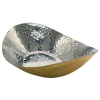 Brass Plated Hammered Oval Bread Serving Dish 25cm