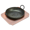 Round Black Iron Shallow Jalebi Karahi 6.75" / 17cm