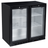 Blizzard BAR2 Double Door Black Bottle Cooler 905mm wide (182 Bottles)