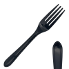 Black Plastic Disposable Forks (Pack 100)