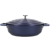 MasterClass Cast Aluminium Shallow Casserole Dish Blue 28cm/4Litre