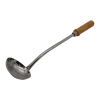 Stainless Steel Angled Ladle with Wooden Handle No5