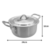 Aluminium Cooking Pot Casserole and Lid 24cm, 6.5 Litres