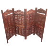 Wooden Handcrafted Indian Screen / Room Divider 4 Panel 120cm