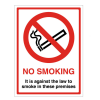 Self Adhesive No Smoking Sign