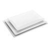 Lacor Rectangle Melamine Tray White 32 x 14 x 4 cm