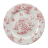 Churchil Vintage Prints Toile Cranberry Profile Plate 8"