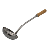 Stainless Steel Angled Ladle with Wooden Handle No6