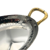 Brass Plated Hammered Oval Serving Dish with Brass Handles 18cm