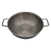 Stainless Steel Tri Ply Karahi with Lid 30cm