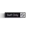 Staff Only with Symbol White on Black F/M