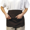 Waist Apron Black with Zipped Money Pocket