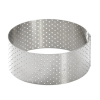 Stainless Steel Straight Perforated Tart Ring 8.5 x 3.5cm