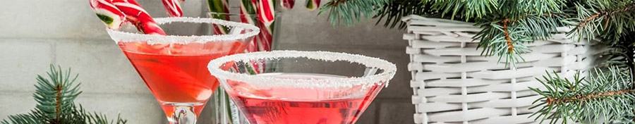 Festive red cocktails