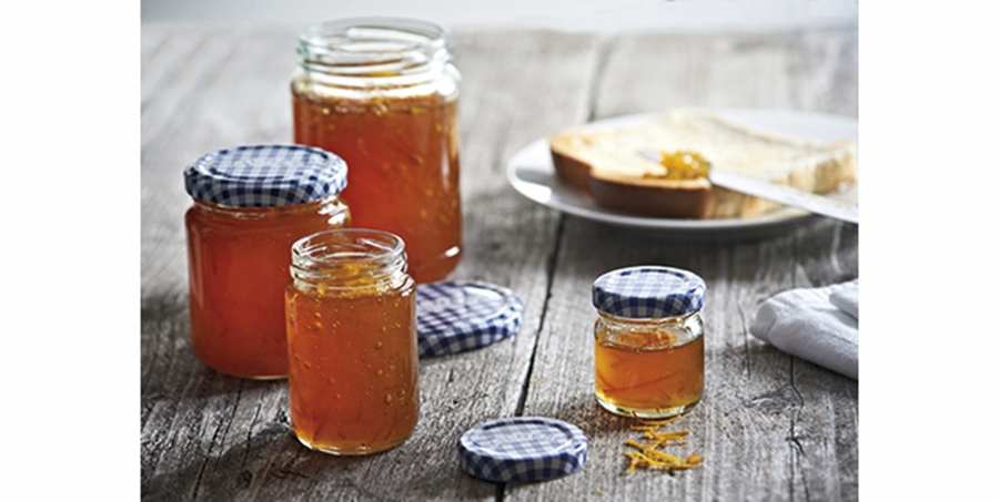 Kilner jars with jam