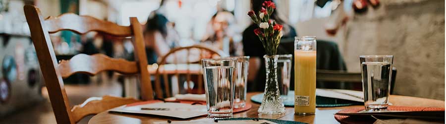 A restaurant table