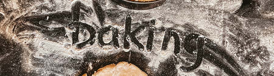 Baking written in flour