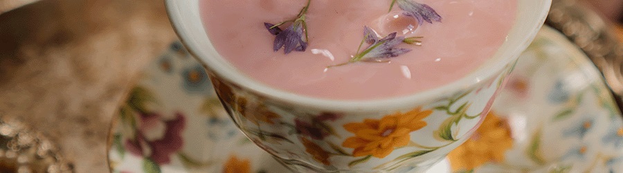 Close up of pink tea