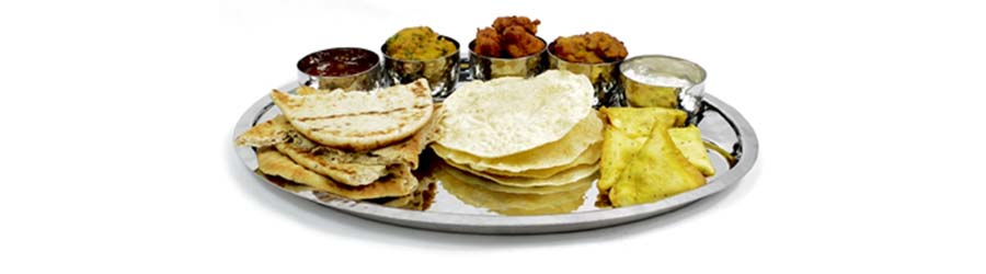 Image of a thali with food