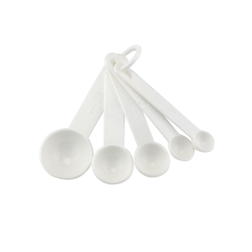 Apollo White Plastic Measuring Spoon Set of 5