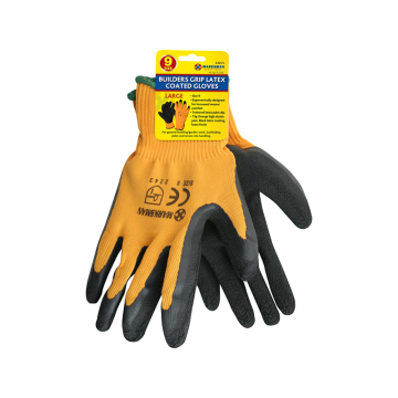 Marksman Builders Latex Coated Grip Gloves Black