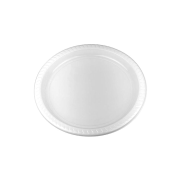 Disposable White Plastic Plate 10&quot; / 25cm (Pack 50)