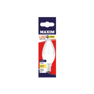 Maxim LED Candle Bulb Small Edison Screw Warm White 3w (Pack 10)