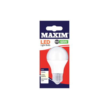 Maxim LED GLS Blub Edison Screw Cool White 10w (Pack 10)