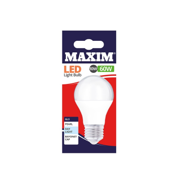 Maxim LED GLS Blub Edison Screw Day Light White 10w (Pack 10)