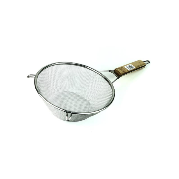 Wooden Handle Strainer with Flat Bottom 24cm