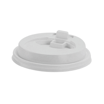 Reclosable White Domed Sip-Thru Lid to fit 8oz Cup (Pack 50) [1000]