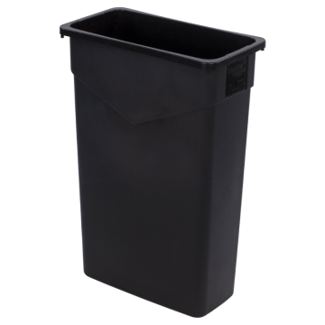 Trimline Rectangular Slim Rubbish Bin Black 87 Litre