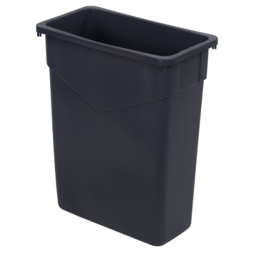 Trimline Rectangular Slim Rubbish Bin Grey 57 Litre