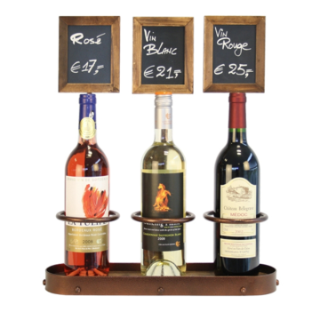 Wine Bottle x3 Chalk Board Display 45 x 38.5cm