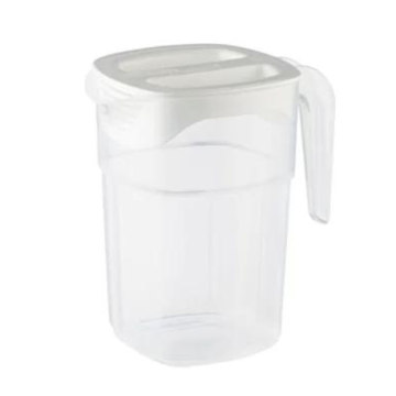 Araven White Polypropylene Stacking Jug with Lid 1.4 Litre